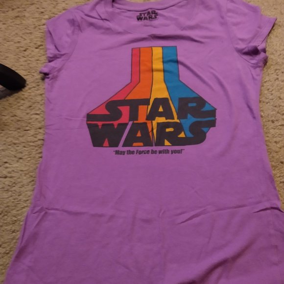 Tops - JUNIORS STAR WARS T-SHIRT - SIZE XL - PURPLE IN EXCELLENT CONDITION